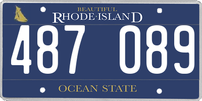 RI license plate 487089