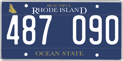 RI license plate 487090