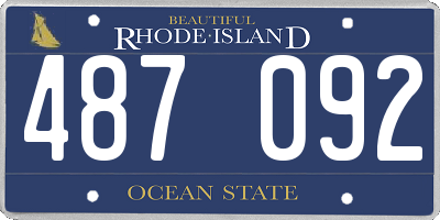 RI license plate 487092