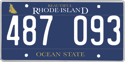 RI license plate 487093