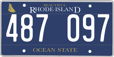 RI license plate 487097