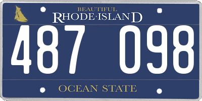 RI license plate 487098