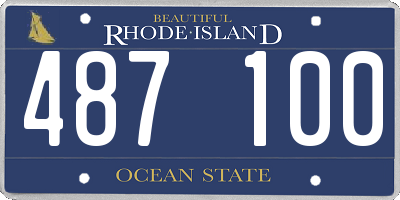 RI license plate 487100