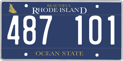 RI license plate 487101