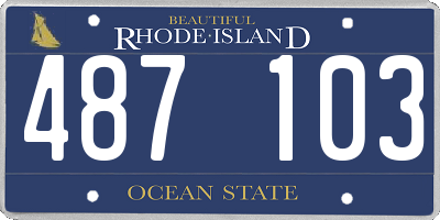 RI license plate 487103