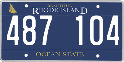 RI license plate 487104