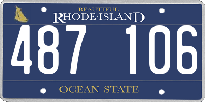 RI license plate 487106