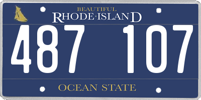 RI license plate 487107