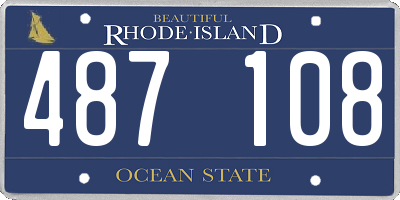 RI license plate 487108