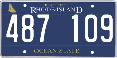 RI license plate 487109
