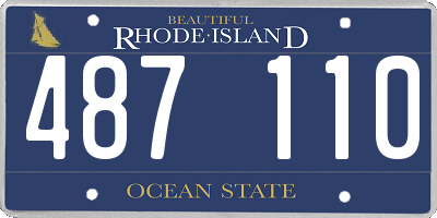 RI license plate 487110