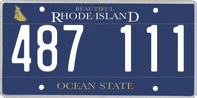 RI license plate 487111
