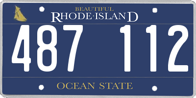 RI license plate 487112