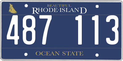 RI license plate 487113