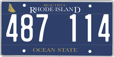 RI license plate 487114