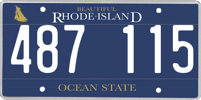 RI license plate 487115