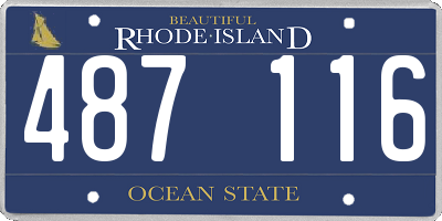 RI license plate 487116