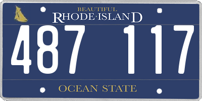 RI license plate 487117