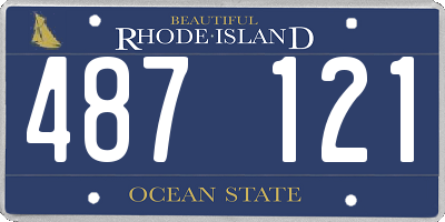 RI license plate 487121
