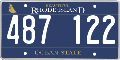 RI license plate 487122