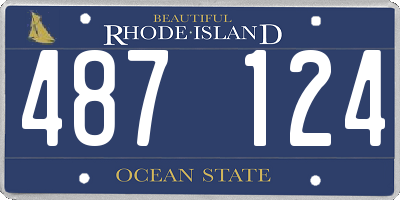 RI license plate 487124