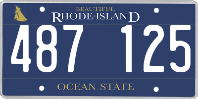 RI license plate 487125