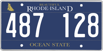RI license plate 487128