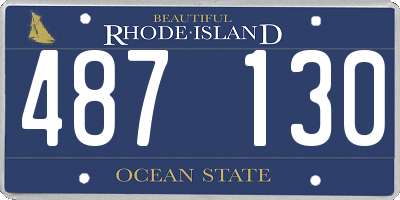 RI license plate 487130
