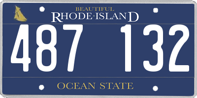 RI license plate 487132