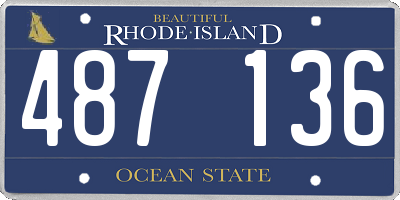 RI license plate 487136