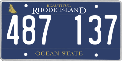 RI license plate 487137