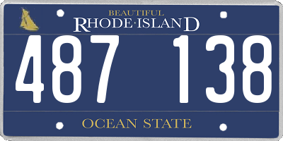 RI license plate 487138