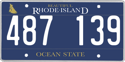 RI license plate 487139