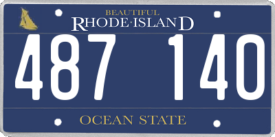 RI license plate 487140