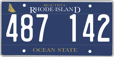 RI license plate 487142