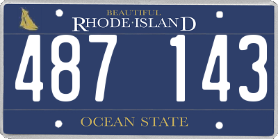 RI license plate 487143
