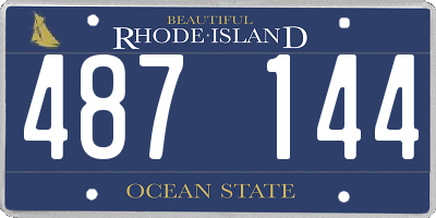RI license plate 487144