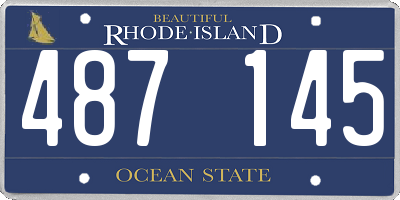RI license plate 487145