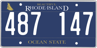 RI license plate 487147