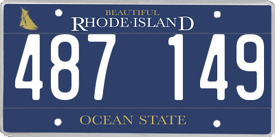 RI license plate 487149