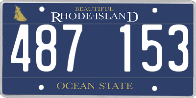 RI license plate 487153