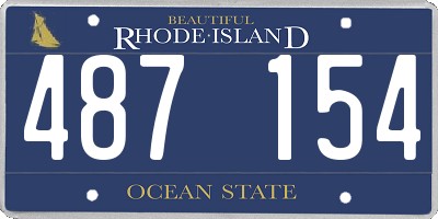 RI license plate 487154