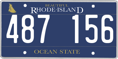 RI license plate 487156