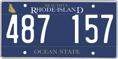 RI license plate 487157