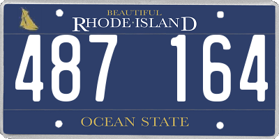 RI license plate 487164