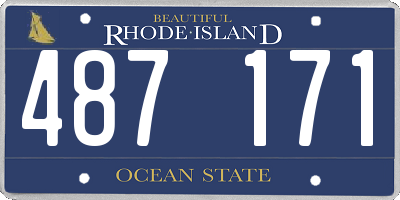 RI license plate 487171