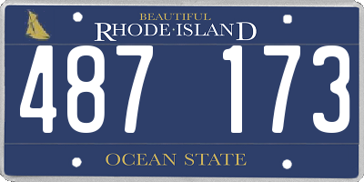 RI license plate 487173