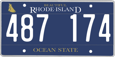 RI license plate 487174