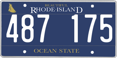 RI license plate 487175