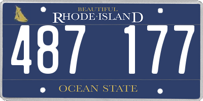 RI license plate 487177